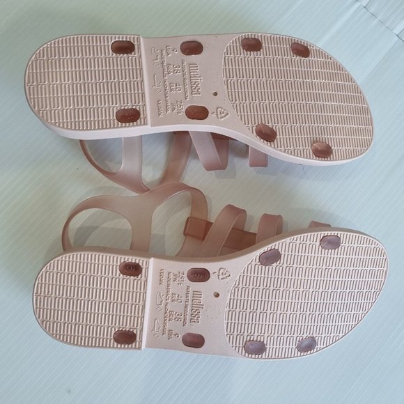 Melissa Sun Rodeo Light Pink Open Toe Jelly Sandals Size 9 - Picture 6 of 8